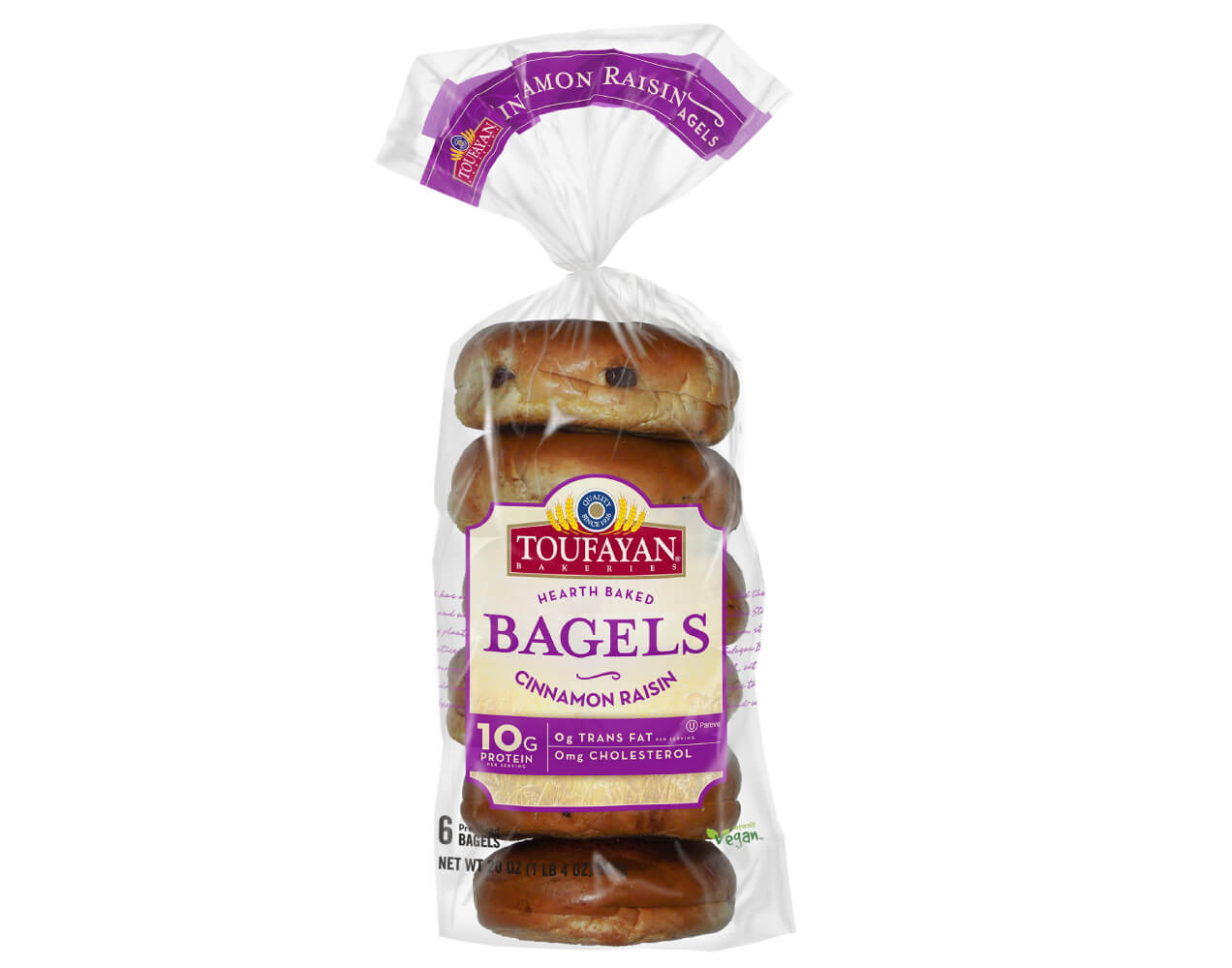 Bagels Cinnamon Raisin Toufayan Bakeries Pita Bread Bakery