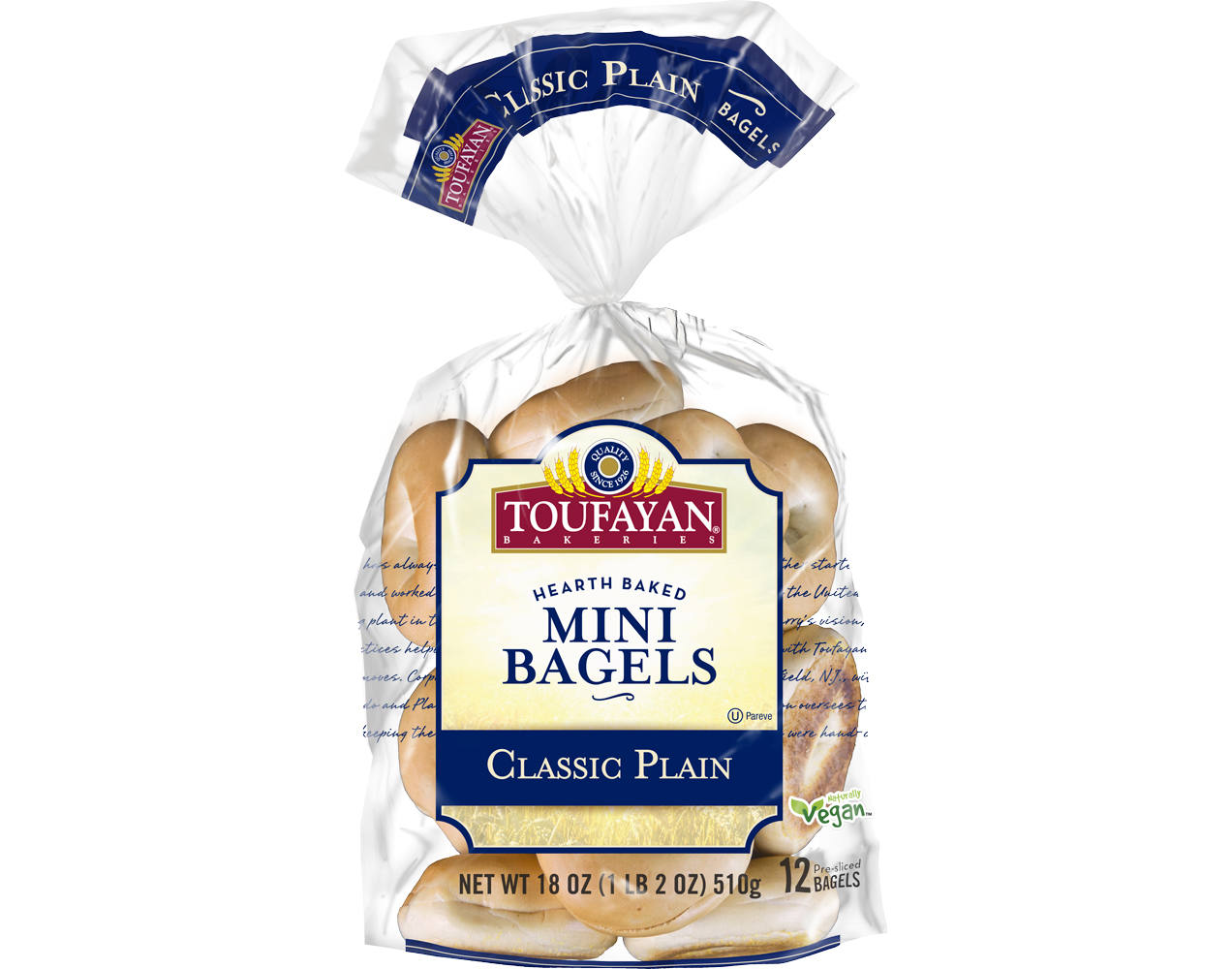 Mini Bagels – Classic Plain – Toufayan Bakeries | Pita Bread Bakery